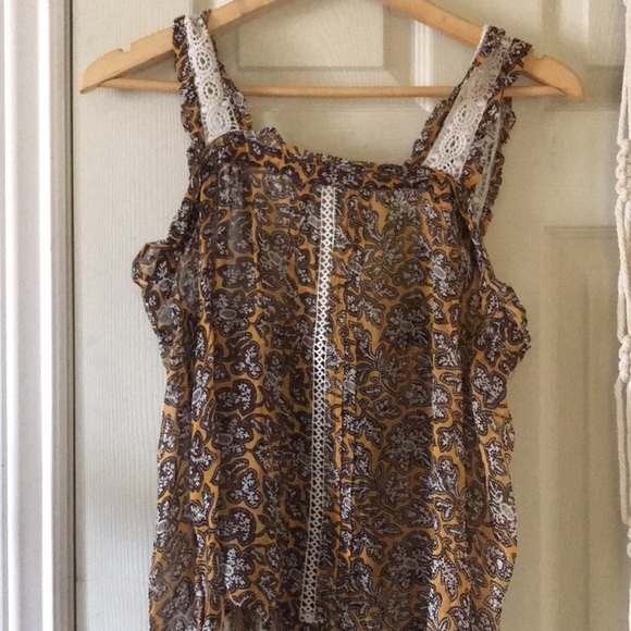 Anthropologie sheer tank top boho romantic - Picture 7 of 7